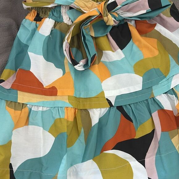 Anthropologie somerset belted tropical pattern skirt sz XS New with tag - Picture 4 of 4